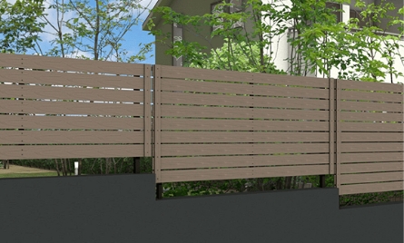 樹脂フェンス モクプラユニット プラス