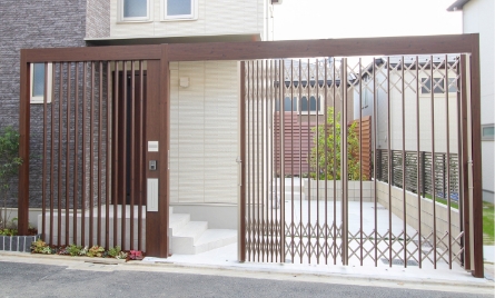 シャッターゲート・伸縮門扉 エバーアートゲート 上吊タイプ