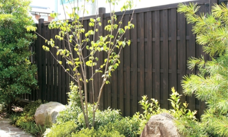 天然木フェンス e-ウッドフェンス