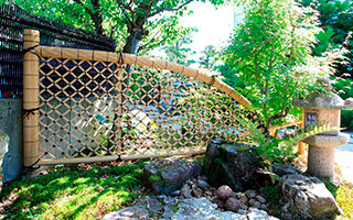 人工強化竹垣（合成竹製品）